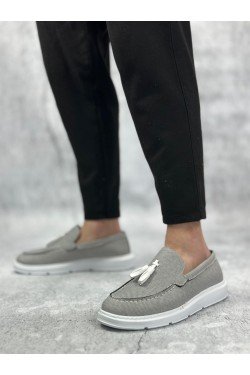 BA0005 Bağcıksız Yüksek Taban Klasik Keten Füme Püsküllü Erkek Ayakkabı BA0005 Bağcıksız Yüksek Taban Klasik Keten Füme Püsküllü Erkek Ayakkabı