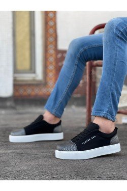 BA0104 Bağcıklı Siyah Ekose Süet Beyaz Taban Spor Klasik Erkek Ayakkabı BA0104 Bağcıklı Siyah Ekose Süet Beyaz Taban Spor Klasik Erkek Ayakkabı