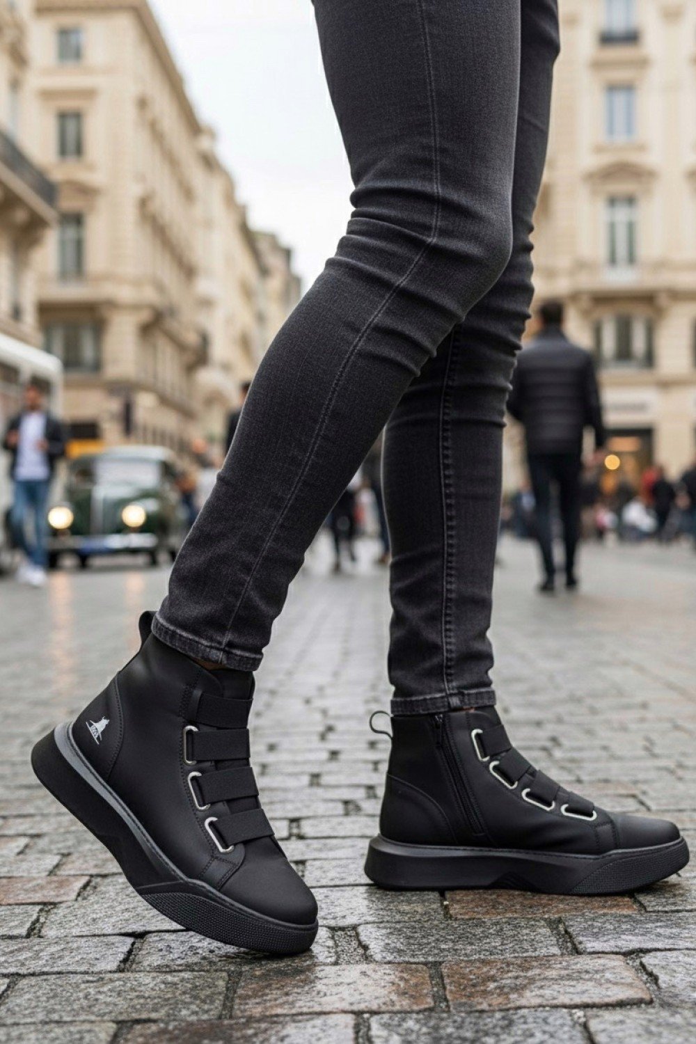BA0142 Bantlı Erkek Yüksek Taban Siyah Tabanlı Spor Bot BA0142 Bantlı Erkek Yüksek Taban Siyah Tabanlı Spor Bot