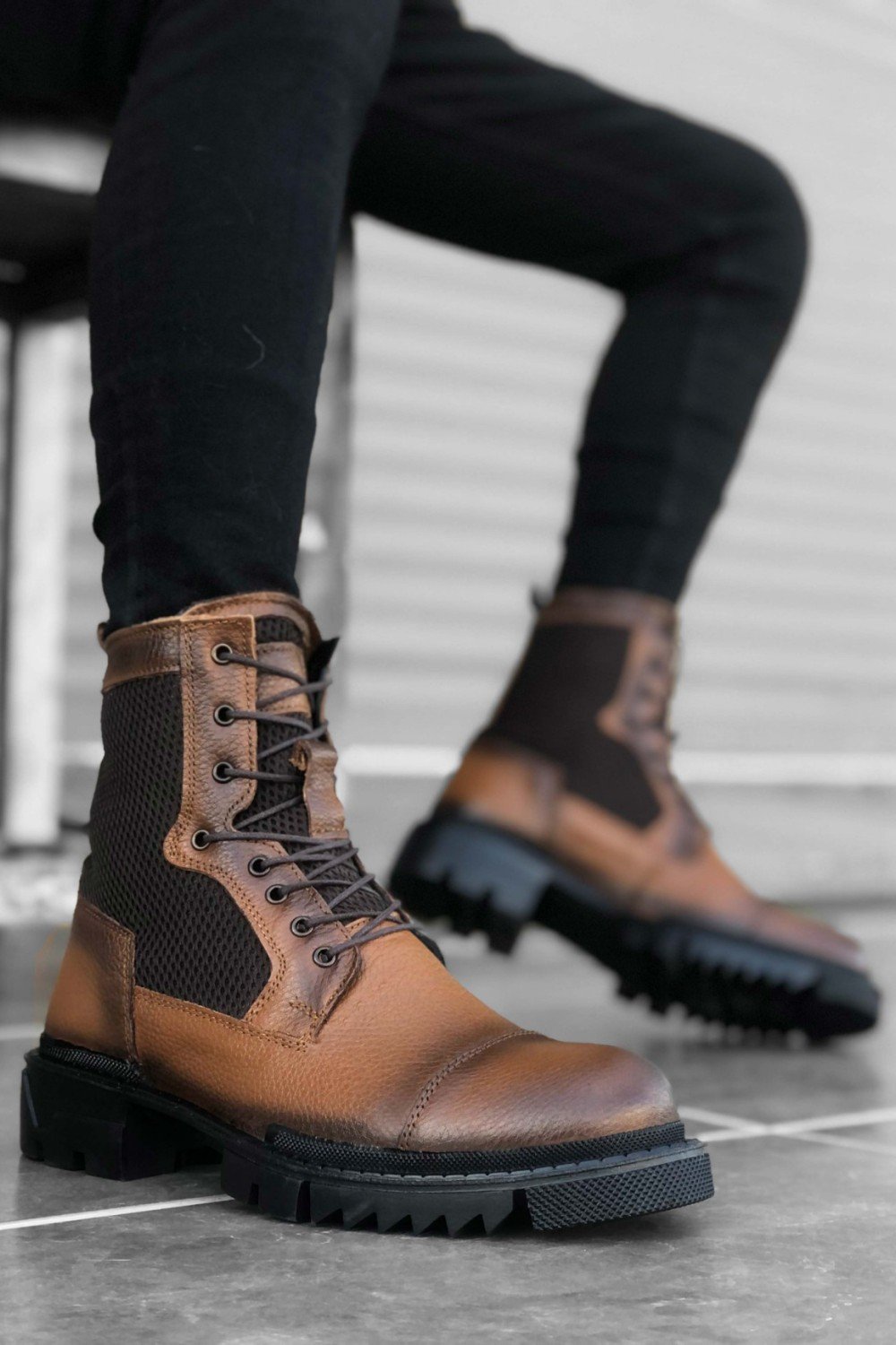 BA0183 İçi Dışı Hakiki Deri Taba Erkek Postal Bot