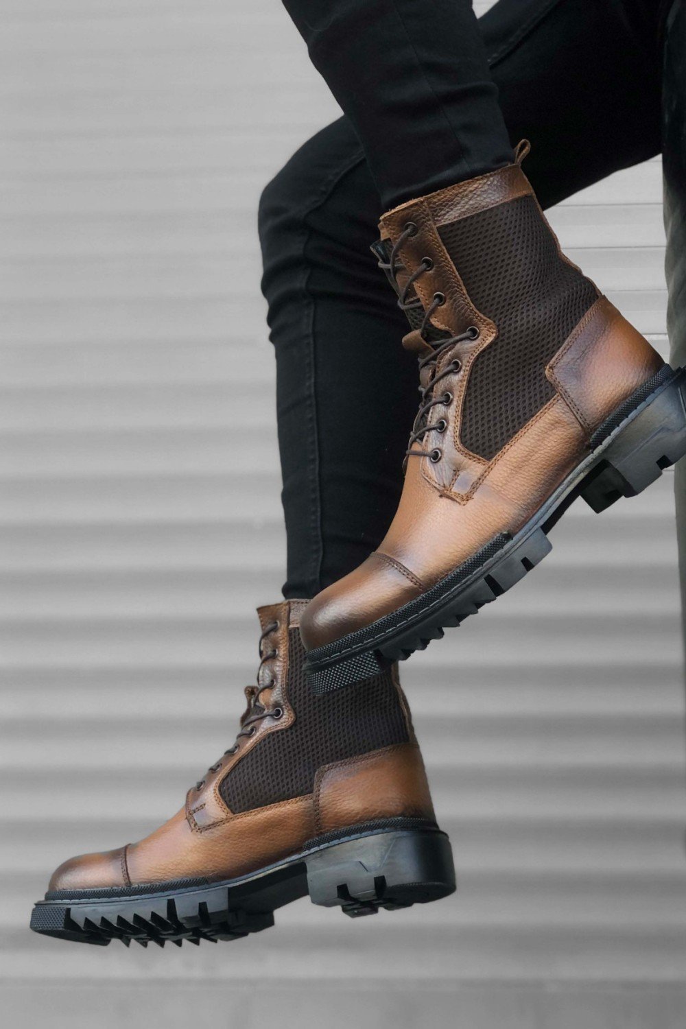 BA0183 İçi Dışı Hakiki Deri Taba Erkek Postal Bot