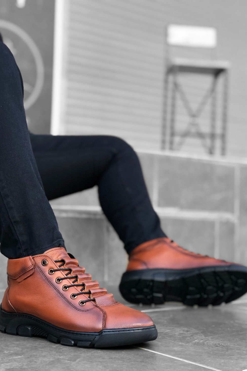 BA0213 Gizli Bağcıklı Hakiki Deri Taba Erkek Yarım Bilek Bot BA0213 Gizli Bağcıklı Hakiki Deri Taba Erkek Yarım Bilek Bot