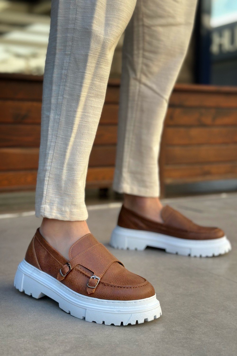 BA0242 Tokalı Klasik Yüksek Taban Taba Erkek Ayakkabı