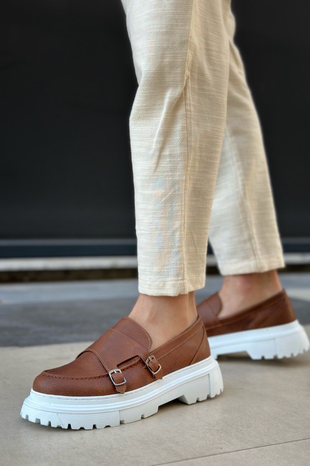 BA0242 Tokalı Klasik Yüksek Taban Taba Erkek Ayakkabı