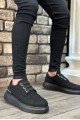 BA0302 Boa Kalın Taban Bağcıksız Tarz Casual Siyah Siyah Erkek Ayakkabı BA0302 Boa Kalın Taban Bağcıksız Tarz Casual Siyah Siyah Erkek Ayakkabı