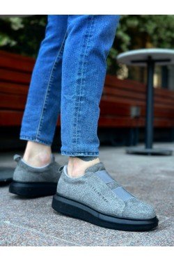 BA0307 BOA Kalın Süet Yüksek Taban Çift Bant Gri Siyah Erkek Ayakkabı BA0307 BOA Kalın Süet Yüksek Taban Çift Bant Gri Siyah Erkek Ayakkabı