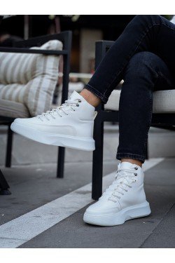 BA0321 Gizli Bağcıklı Erkek Yüksek Taban Beyaz Spor Bot BA0321 Gizli Bağcıklı Erkek Yüksek Taban Beyaz Spor Bot