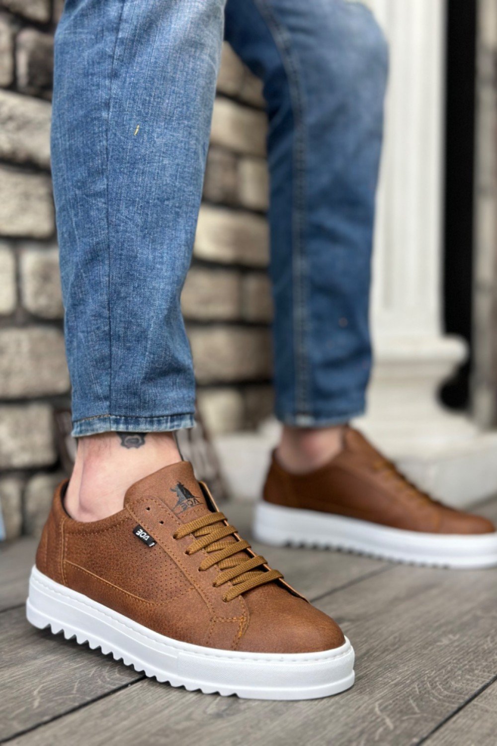 BA0323 BOA Kalın Tırtık Yüksek Taban Taba Bağcıklı Spor Erkek Ayakkabı BA0323 BOA Kalın Tırtık Yüksek Taban Taba Bağcıklı Spor Erkek Ayakkabı