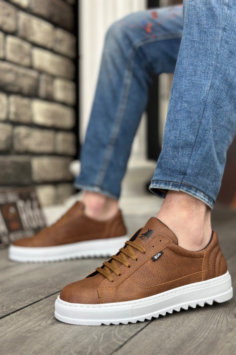 BA0323 BOA Kalın Tırtık Yüksek Taban Taba Bağcıklı Spor Erkek Ayakkabı BA0323 BOA Kalın Tırtık Yüksek Taban Taba Bağcıklı Spor Erkek Ayakkabı