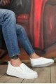 BA0353 Bağcıksız Kapitone Beyaz Günlük Erkek Ayakkabı