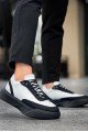 BA0354 Günlük Bağcıklı Erkek Beyaz Parçalı Siyah Yüksek Taban Spor Ayakkabı BA0354 Günlük Bağcıklı Erkek Beyaz Parçalı Siyah Yüksek Taban Spor Ayakkabı