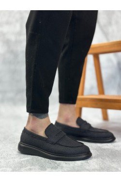 BA0355 Bağcıksız Keten Siyah Taban Klasik Corcik Erkek Ayakkabı BA0355 Bağcıksız Keten Siyah Taban Klasik Corcik Erkek Ayakkabı