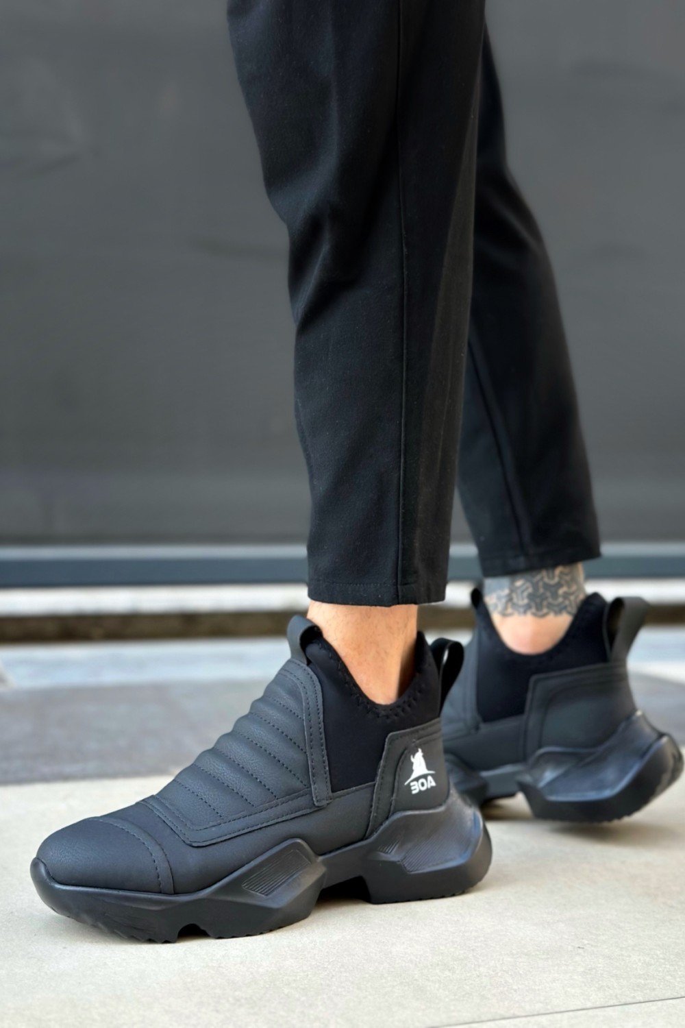 BA0401 Bağcıksız Rahat Yüksek Taban Erkek Spor Yarım Bilek Bot BA0401 Bağcıksız Rahat Yüksek Taban Erkek Spor Yarım Bilek Bot