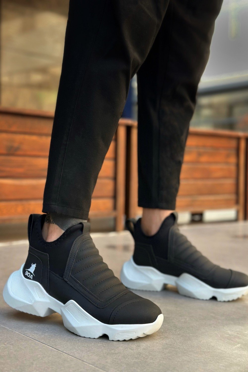 BA0401 Bağcıksız Rahat Yüksek Taban Siyah Erkek Spor Yarım Bilek Bot BA0401 Bağcıksız Rahat Yüksek Taban Siyah Erkek Spor Yarım Bilek Bot