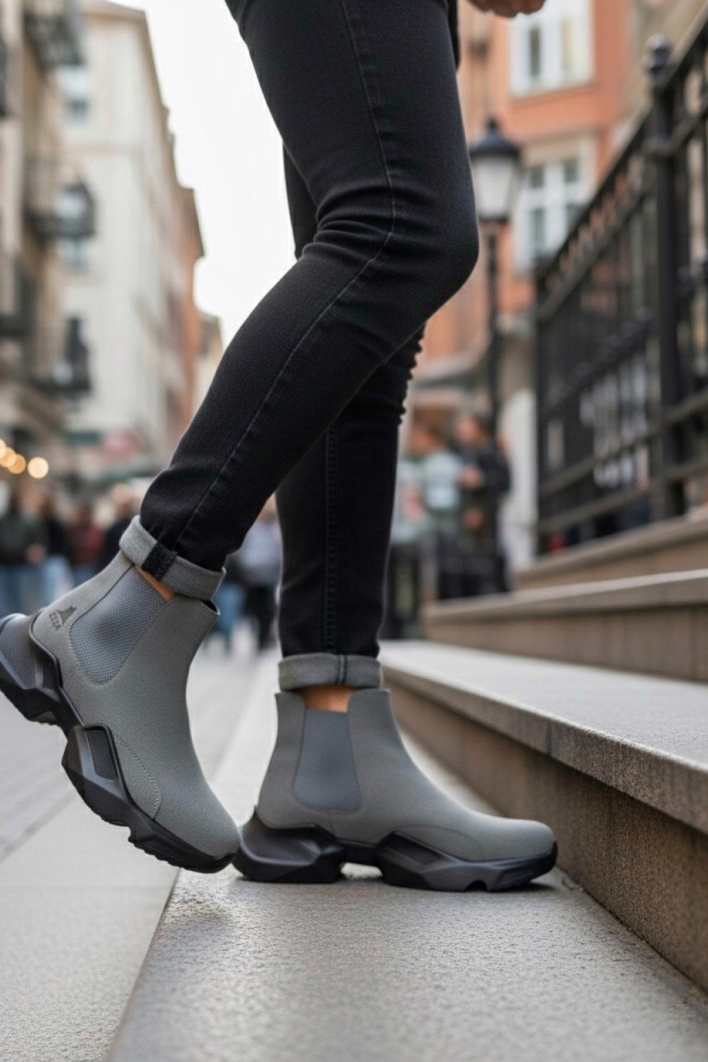 BA0444 Bağcıksız Rahat Yüksek Taban Füme Erkek Spor Yarım Bilek Bot BA0444 Bağcıksız Rahat Yüksek Taban Füme Erkek Spor Yarım Bilek Bot