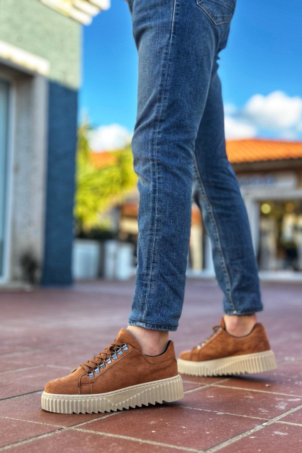 BA0505 Çengel Bağcıklı Taba Renk Yüksek Tabanlı Günlük Ayakkabı BA0505 Çengel Bağcıklı Taba Renk Yüksek Tabanlı Günlük Ayakkabı