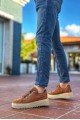 BA0505 Çengel Bağcıklı Taba Renk Yüksek Tabanlı Günlük Ayakkabı BA0505 Çengel Bağcıklı Taba Renk Yüksek Tabanlı Günlük Ayakkabı