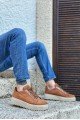 BA0505 Çengel Bağcıklı Taba Renk Yüksek Tabanlı Günlük Ayakkabı BA0505 Çengel Bağcıklı Taba Renk Yüksek Tabanlı Günlük Ayakkabı
