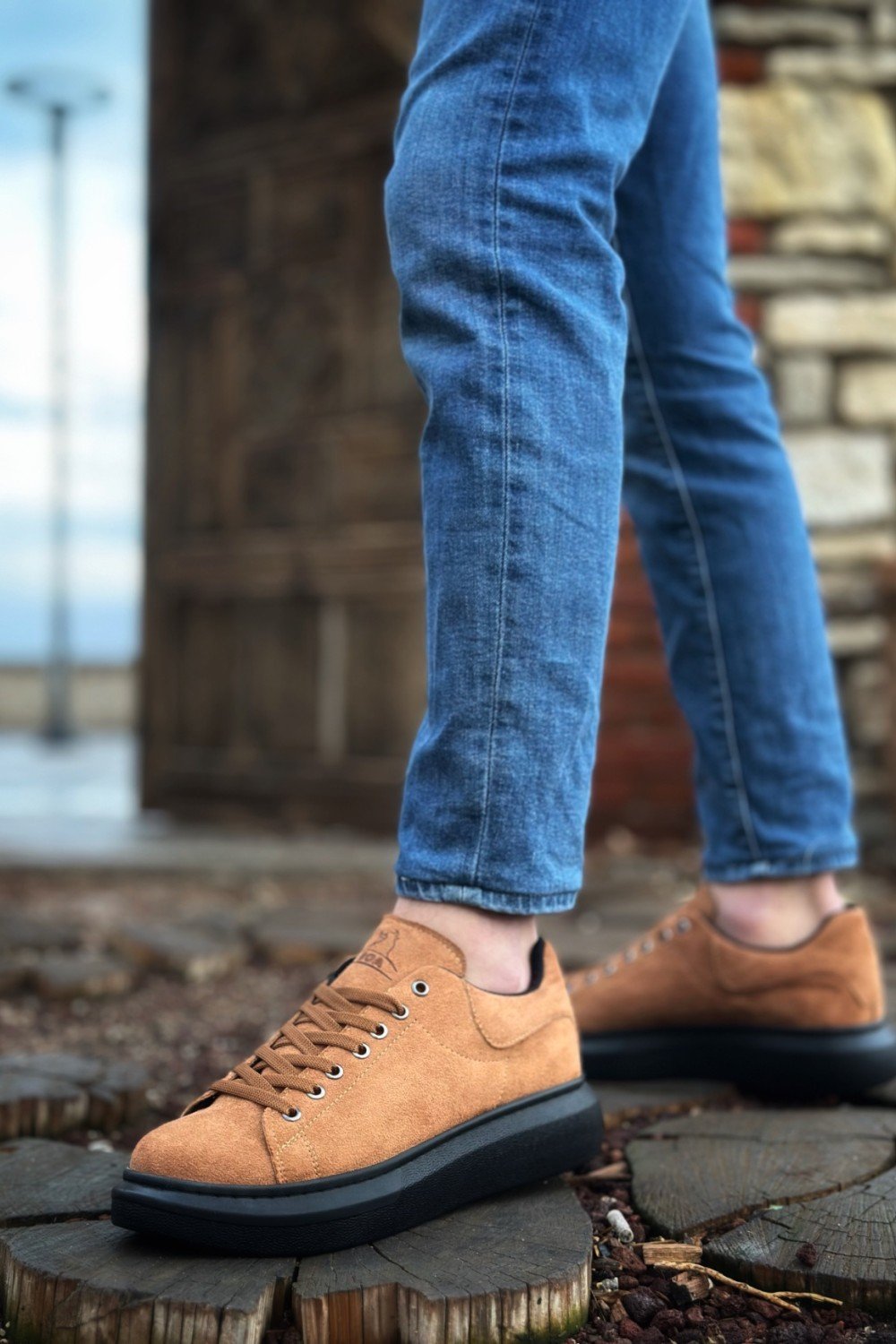 BA0547 BOA Kalın Yüksek Taban Taba Siyah Süet Bağcıklı Spor Erkek Ayakkabı BA0547 BOA Kalın Yüksek Taban Taba Siyah Süet Bağcıklı Spor Erkek Ayakkabı