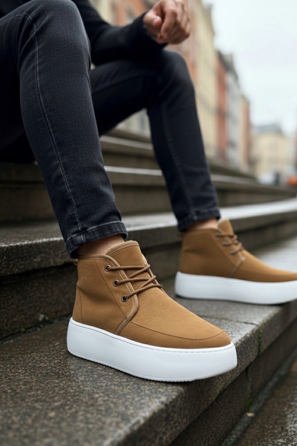 BA0550 İçi Kürklü Bağcıklı Taba Erkek Tarz Spor Bot BA0550 İçi Kürklü Bağcıklı Taba Erkek Tarz Spor Bot