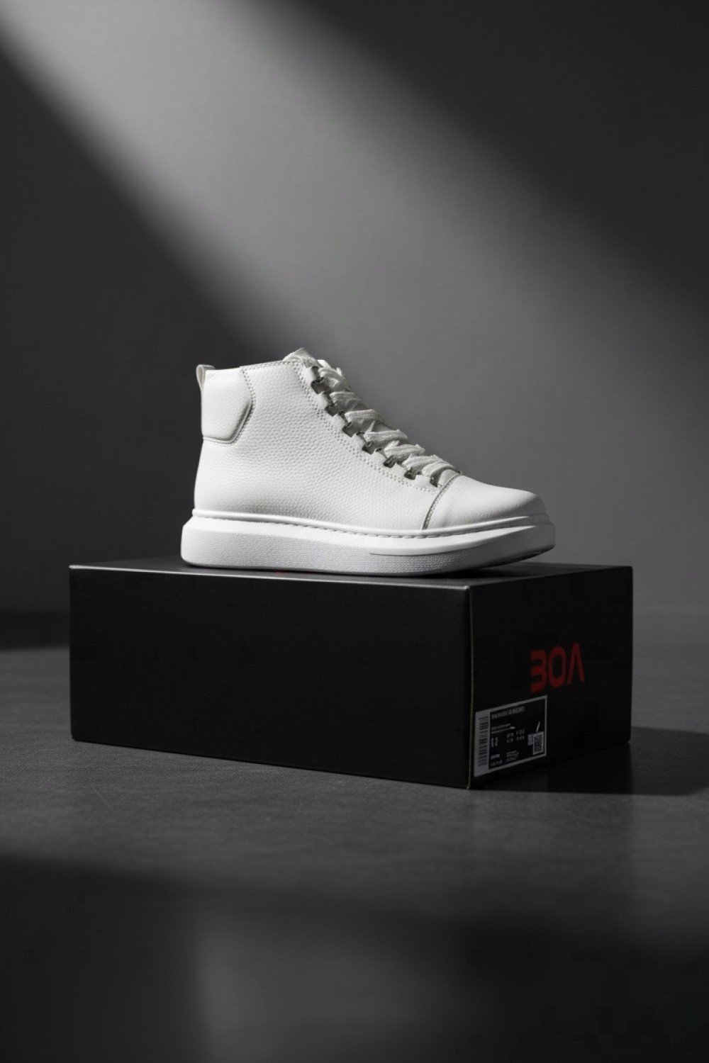 BA0713 Bağcıklı Beyaz Yüksek Taban Erkek Tarz Spor Bot BA0713 Bağcıklı Beyaz Yüksek Taban Erkek Tarz Spor Bot