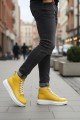 BA0713 Bağcıklı Sarı Yüksek Taban Erkek Tarz Spor Bot