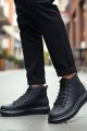 BA0713 Bağcıklı Yüksek Siyah Taban Erkek Tarz Spor Bot
