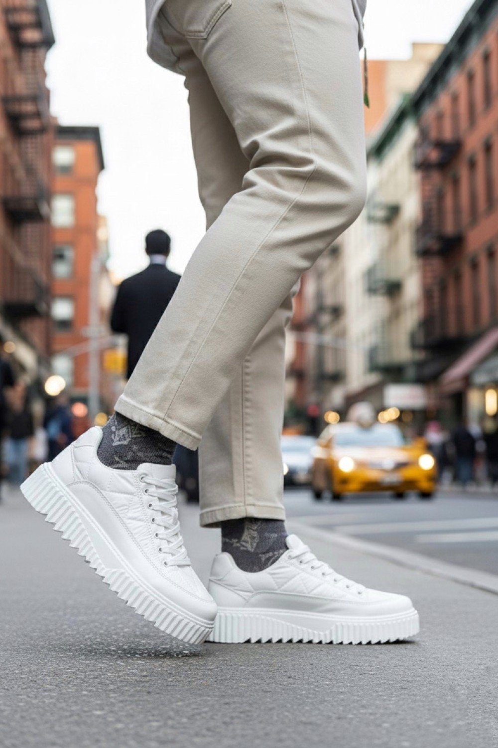 BA0801 BOA Beyaz Yüksek Taban Erkek Spor Ayakkabı BA0801 BOA Beyaz Yüksek Taban Erkek Spor Ayakkabı