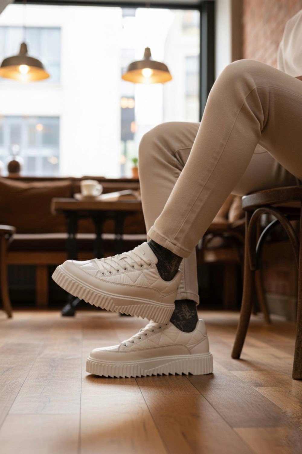 BA0801 BOA Beyaz Yüksek Taban Erkek Spor Ayakkabı BA0801 BOA Beyaz Yüksek Taban Erkek Spor Ayakkabı