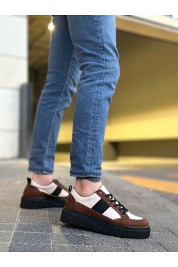 BA0804 BOA Yüksek Siyah Taban Kahve Detaylı Bağcıklı Erkek Ayakkabı BA0804 BOA Yüksek Siyah Taban Kahve Detaylı Bağcıklı Erkek Ayakkabı