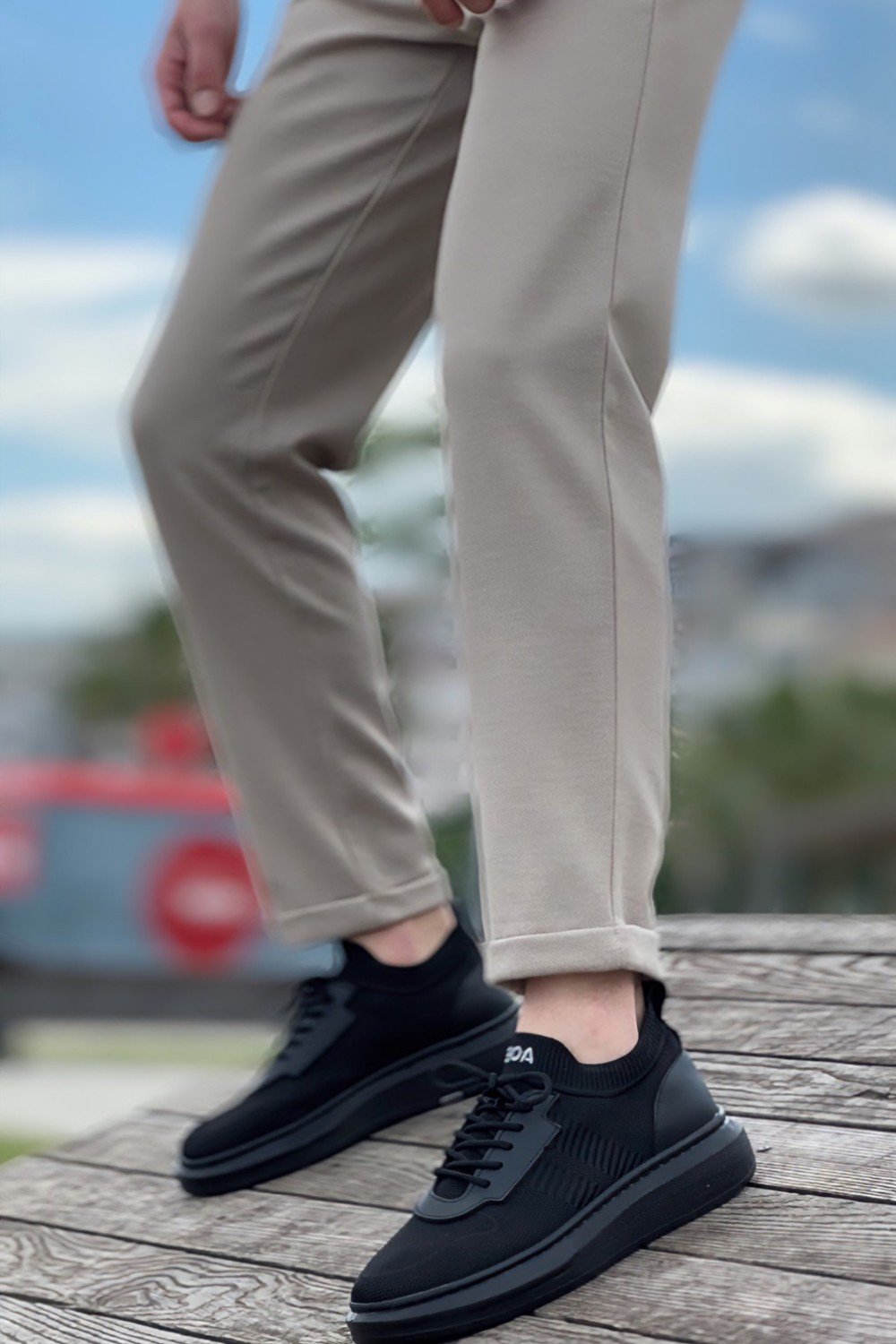 BA0812 Özel Örme Triko Tarz Siyah Renk Siyah Taban Spor Ayakkabı BA0812 Özel Örme Triko Tarz Siyah Renk Siyah Taban Spor Ayakkabı