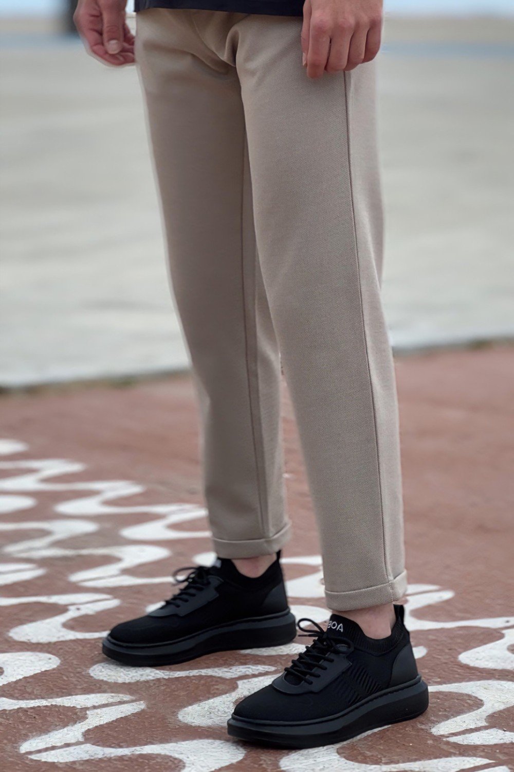 BA0812 Özel Örme Triko Tarz Siyah Renk Siyah Taban Spor Ayakkabı BA0812 Özel Örme Triko Tarz Siyah Renk Siyah Taban Spor Ayakkabı