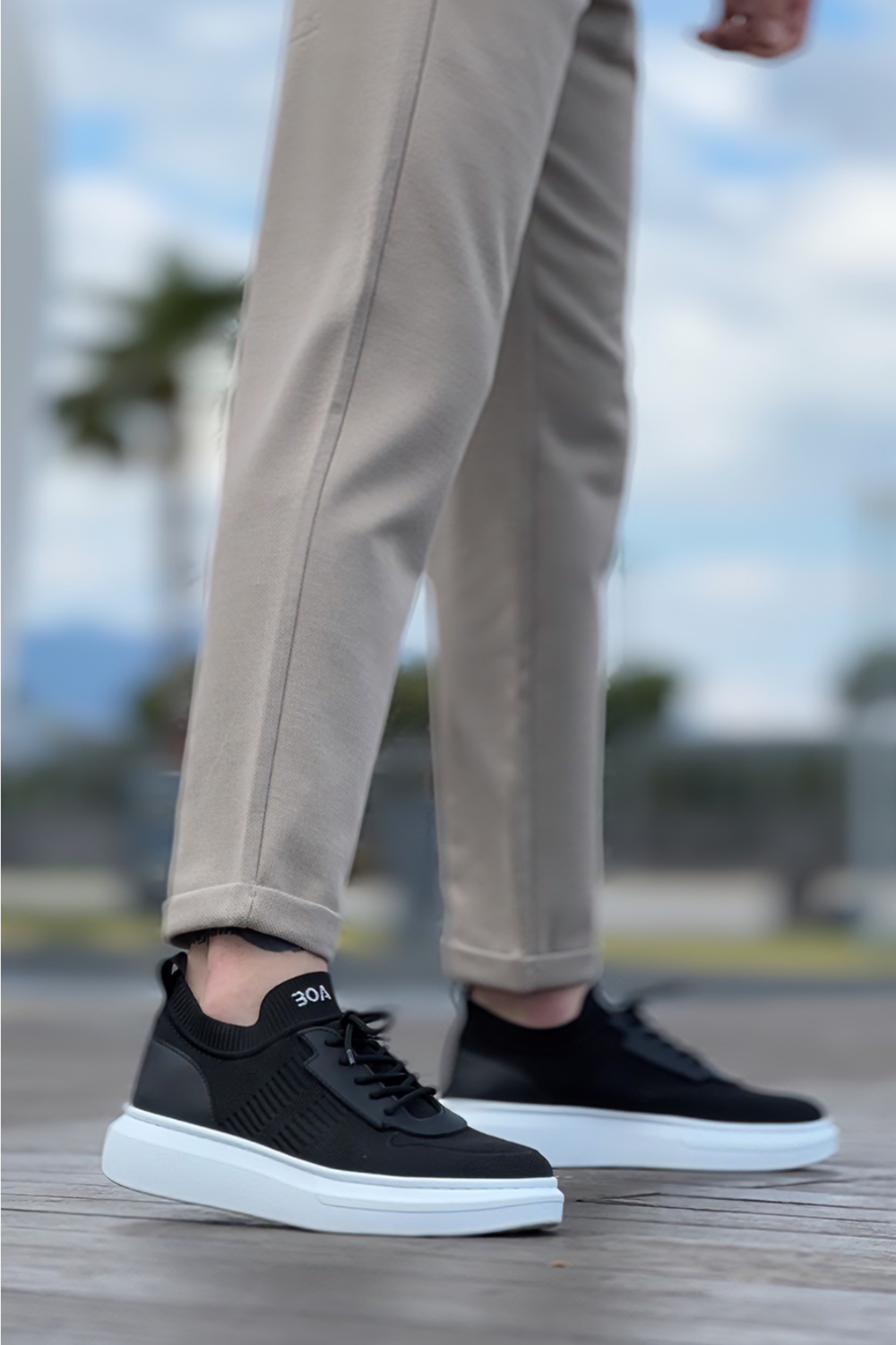 BA0812 Özel Örme Triko Tarz Siyah Renk Spor Ayakkabı BA0812 Özel Örme Triko Tarz Siyah Renk Spor Ayakkabı