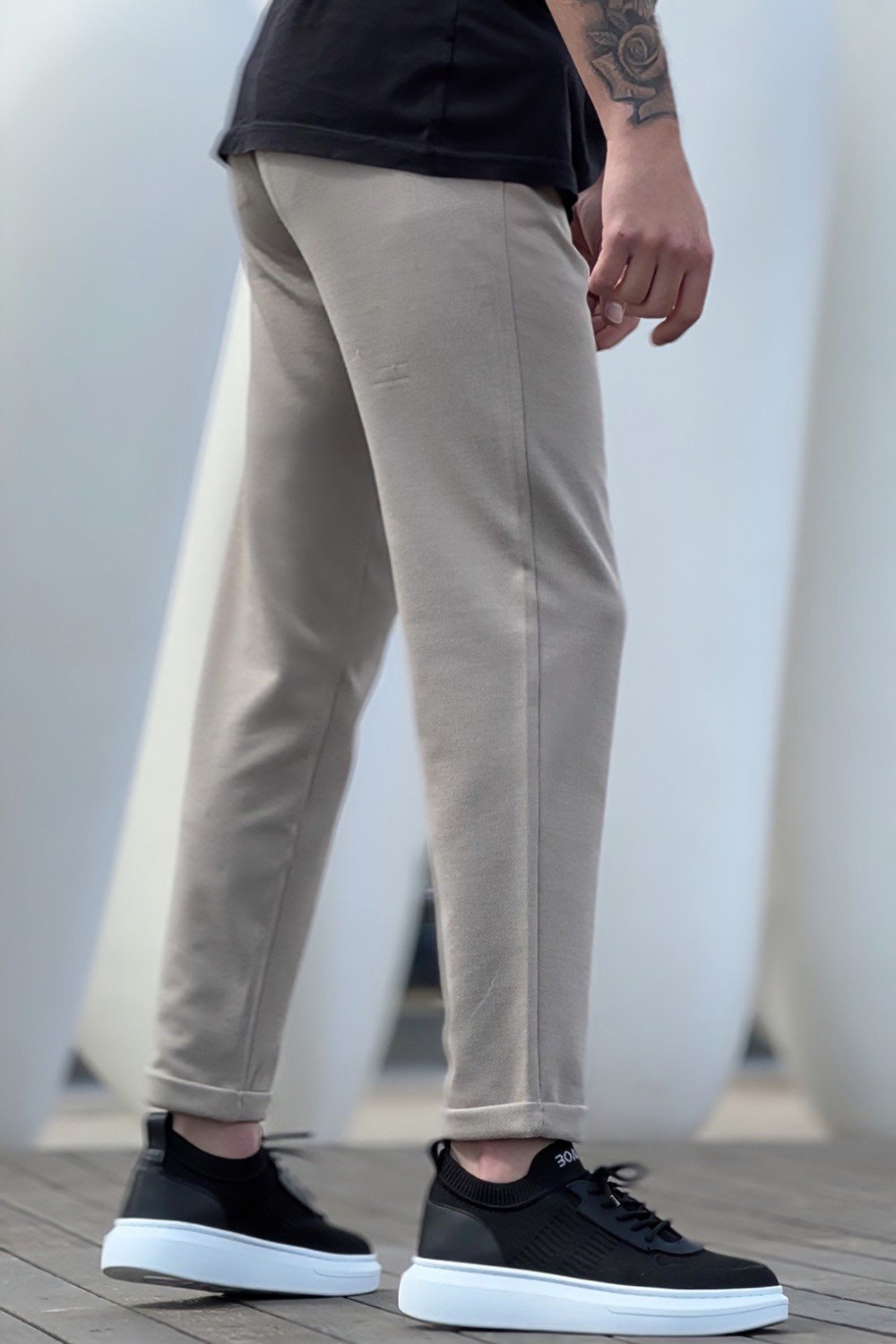 BA0812 Özel Örme Triko Tarz Siyah Renk Spor Ayakkabı BA0812 Özel Örme Triko Tarz Siyah Renk Spor Ayakkabı