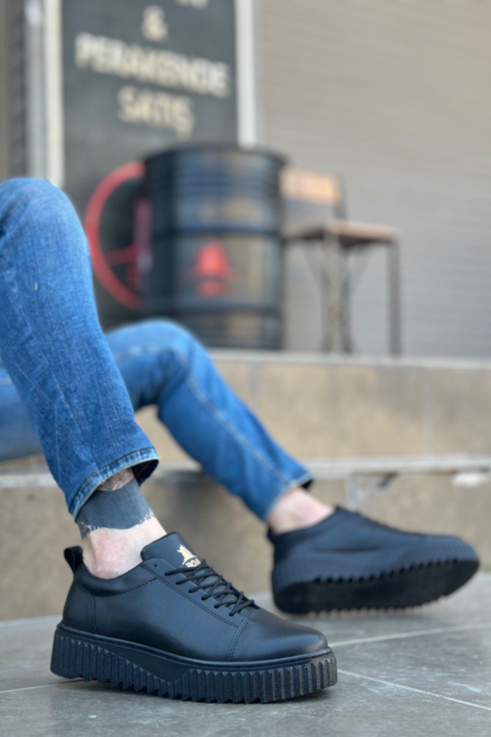 BA8104 BOA Yüksek Siyah Taban Siyah Cilt Bağcıklı Erkek Ayakkabı BA8104 BOA Yüksek Siyah Taban Siyah Cilt Bağcıklı Erkek Ayakkabı