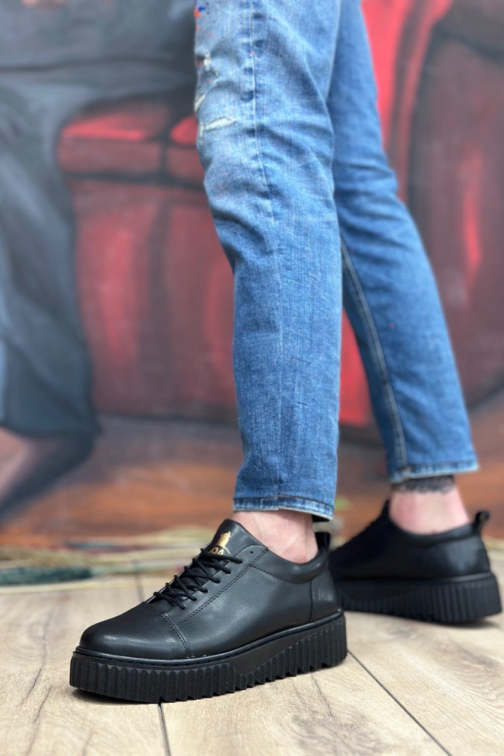 BA8104 BOA Yüksek Siyah Taban Siyah Cilt Bağcıklı Erkek Ayakkabı BA8104 BOA Yüksek Siyah Taban Siyah Cilt Bağcıklı Erkek Ayakkabı