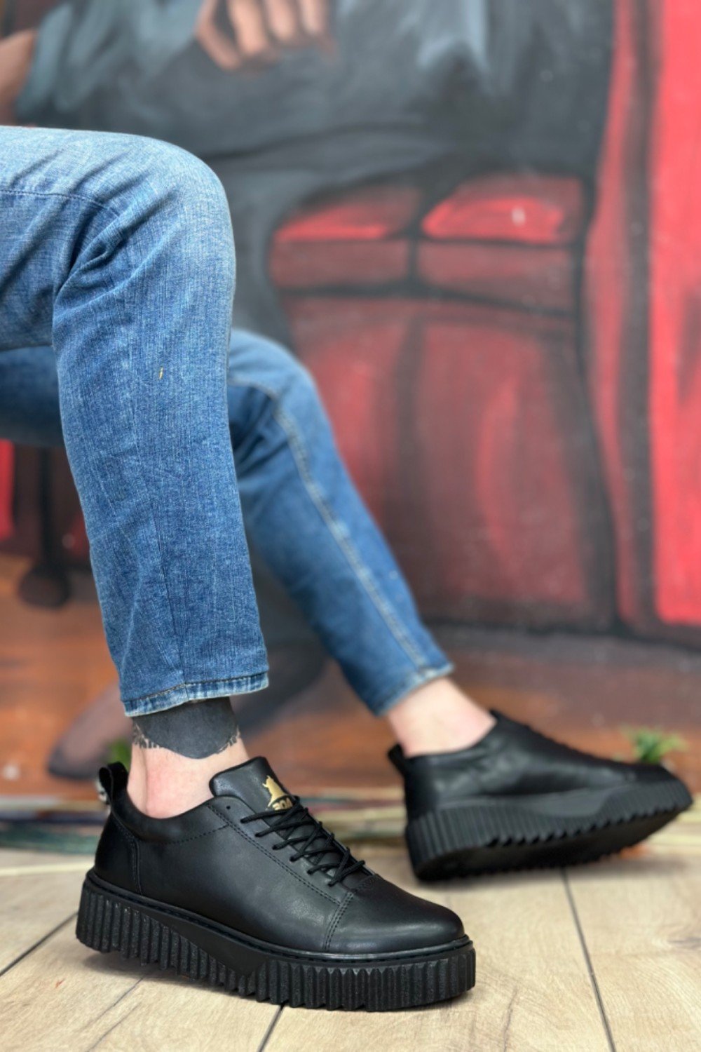 BA8104 BOA Yüksek Siyah Taban Siyah Cilt Bağcıklı Erkek Ayakkabı BA8104 BOA Yüksek Siyah Taban Siyah Cilt Bağcıklı Erkek Ayakkabı