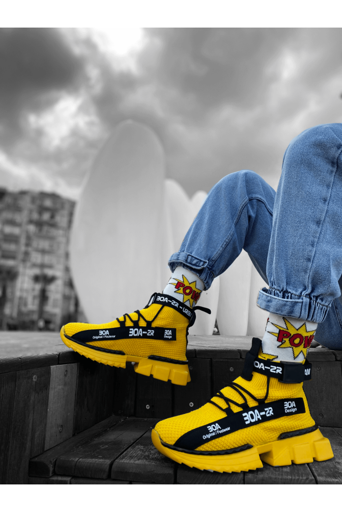 Zr-x700 Tarz Sarı Renk Spor Ayakkabı