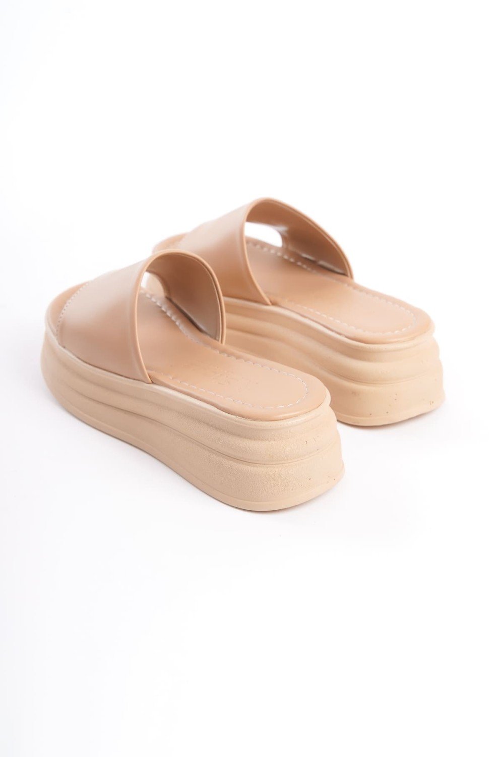 ALICE Düz Topuklu Kalın ve Ortopedik Taban Kadın Terlik CTT - Ten