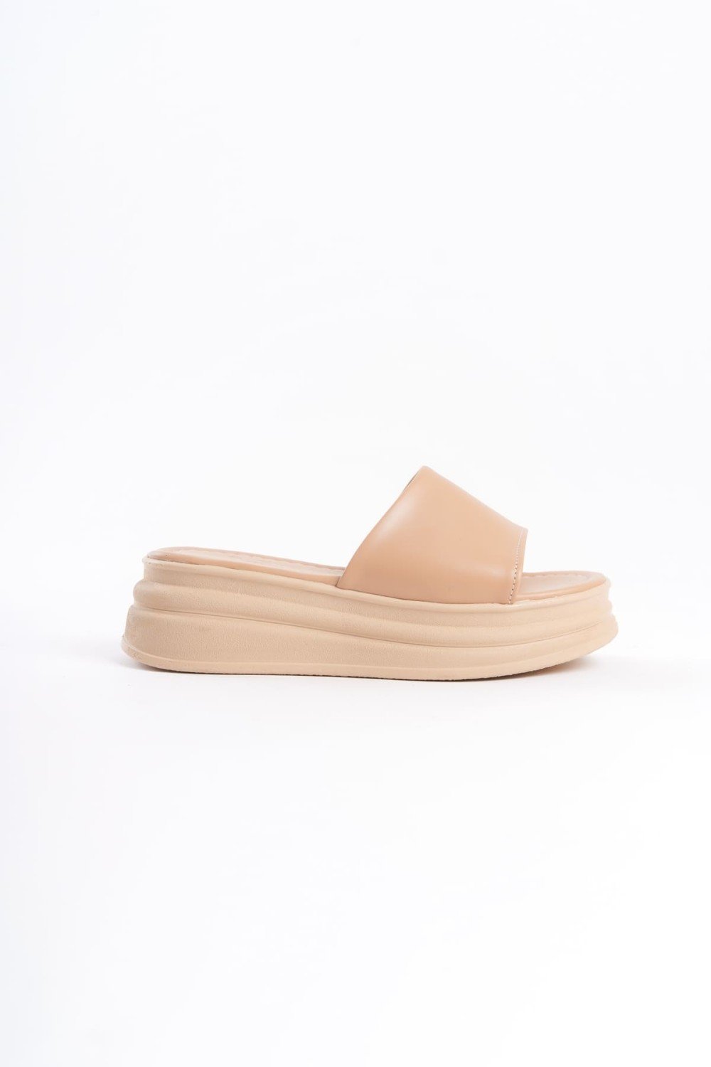 ALICE Düz Topuklu Kalın ve Ortopedik Taban Kadın Terlik CTT - Ten