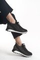 ALYA Bağcıklı Ortopedik Taban Taşlı Kadın Sneaker Spor Ayakkabı CBT - Siyah ALYA Bağcıklı Ortopedik Taban Taşlı Kadın Sneaker Spor Ayakkabı CBT - Siyah