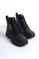 AMBER Bağcıklı Fermuarlı Ortopedik Taban Kadın Bot CST - Siyah AMBER Bağcıklı Fermuarlı Ortopedik Taban Kadın Bot CST - Siyah