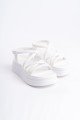 BELLA Lastikli Şerit Detaylı Ortopedik Taban Kadın Sandalet CBT - Beyaz BELLA Lastikli Şerit Detaylı Ortopedik Taban Kadın Sandalet CBT - Beyaz