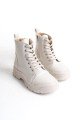 BLOOM Bağcıklı Fermuarlı Ortopedik Taban Kadın Bot CKT - Krem BLOOM Bağcıklı Fermuarlı Ortopedik Taban Kadın Bot CKT - Krem