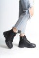 BLOOM Bağcıklı Fermuarlı Ortopedik Taban Kadın Bot CST - Siyah BLOOM Bağcıklı Fermuarlı Ortopedik Taban Kadın Bot CST - Siyah