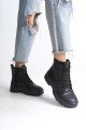 BLOOM Bağcıklı Fermuarlı Ortopedik Taban Kadın Bot CST - Siyah BLOOM Bağcıklı Fermuarlı Ortopedik Taban Kadın Bot CST - Siyah