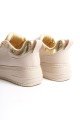 BRIANNA Bağcıklı Ortopedik Taban Renkli Taş Dekorlu Kadın Sneaker Spor Ayakkabı CKT - Krem/Altın BRIANNA Bağcıklı Ortopedik Taban Renkli Taş Dekorlu Kadın Sneaker Spor Ayakkabı CKT - Krem/Altın