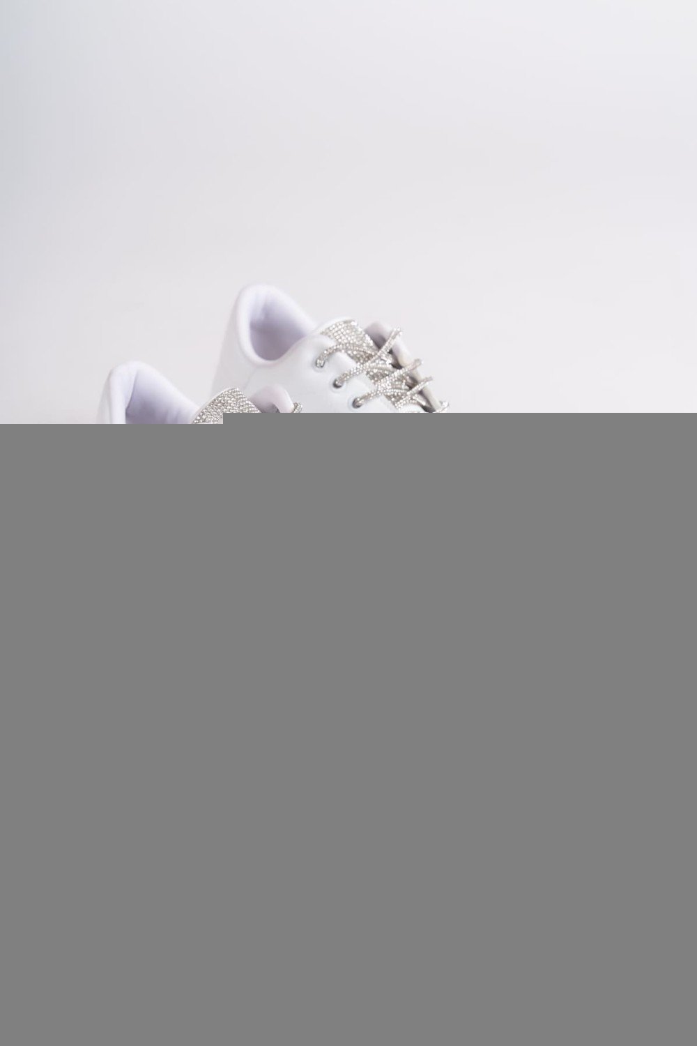 DELLA Bağcıklı Ortopedik Taban Taşlı Kadın Sneaker Spor Ayakkabı CBT - Beyaz DELLA Bağcıklı Ortopedik Taban Taşlı Kadın Sneaker Spor Ayakkabı CBT - Beyaz