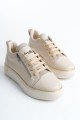 DINA Bağcıklı Fermuarlı Ortopedik Taban Kadın Sneaker Spor Ayakkabı CKT - Krem/Altın DINA Bağcıklı Fermuarlı Ortopedik Taban Kadın Sneaker Spor Ayakkabı CKT - Krem/Altın