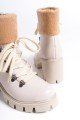 EMMA Bağcıklı Fermuarlı Ortopedik Taban Topuklu Kürk DetaylıKadın Bot CKT - Krem EMMA Bağcıklı Fermuarlı Ortopedik Taban Topuklu Kürk DetaylıKadın Bot CKT - Krem